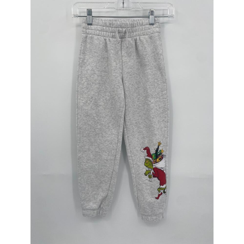 The Grinch Gray Fleece Jogger Pants Sweatpants Sweats Small